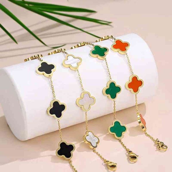 korean lucky clover electroplated stainls steel fritillaria bracelet female ins style simple personality high sense, Black
korean lucky clover electroplated stainls steel fritillaria bracelet female ins style simple personality high sense, Black