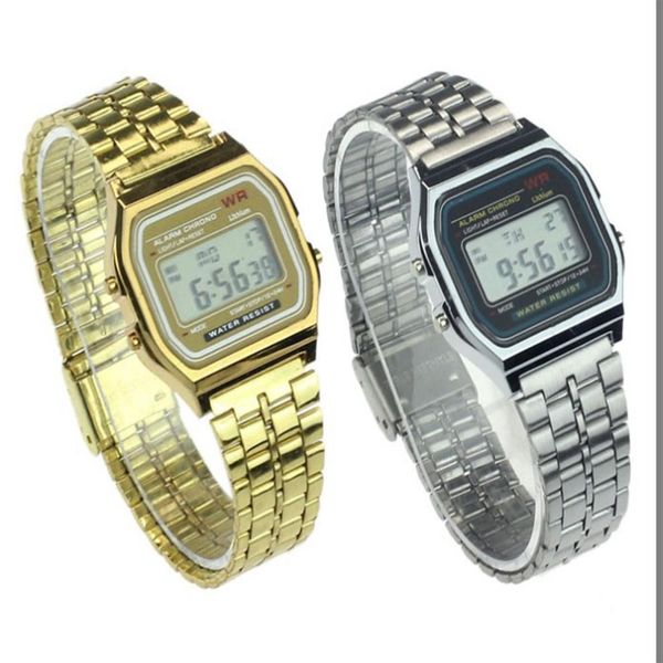 men luxury watches stainless steel digital business watch vintage gold silver digital alarm a159w sports watches297b, Slivery;brown
men luxury watches stainless steel digital business watch vintage gold silver digital alarm a159w sports watches297b, Slivery;brown