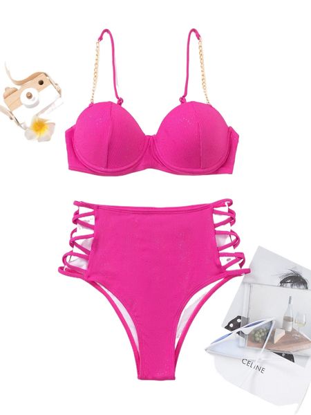 rib chain linked push up bikini swimsuit m5p8#, White;black
rib chain linked push up bikini swimsuit m5p8#, White;black