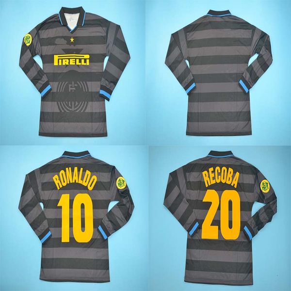 97 98 retro soccer jerseys inter vintage ronaldo recoba zamorano men jersey long sleeve euro 3th away, Black;yellow
97 98 retro soccer jerseys inter vintage ronaldo recoba zamorano men jersey long sleeve euro 3th away, Black;yellow