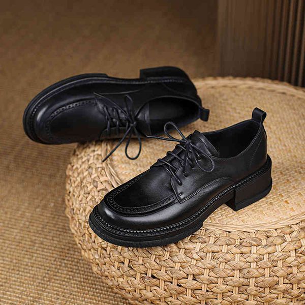 dress shoes fashion classic vintage genuine leather shoes thick sole casual women comfortable temperament concise fairies, Black
dress shoes fashion classic vintage genuine leather shoes thick sole casual women comfortable temperament concise fairies, Black