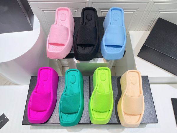 2022 lady taji platform slide sandal in lycra outdoor shoes sliders women designer slippers rubber leather thick sole shoes, Black
2022 lady taji platform slide sandal in lycra outdoor shoes sliders women designer slippers rubber leather thick sole shoes, Black