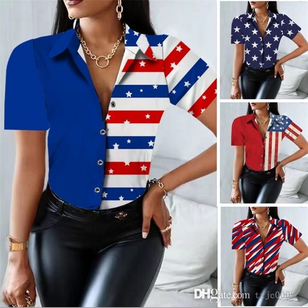 2022 designer shirts blouses women short sleeve button fashion printed blouse casual summer female clothing, White
2022 designer shirts blouses women short sleeve button fashion printed blouse casual summer female clothing, White
