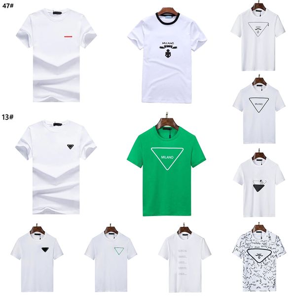 designer p mens t-shirts t shirts womens graphic tees metal triangle logo couples polo t shirt, White;black
designer p mens t-shirts t shirts womens graphic tees metal triangle logo couples polo t shirt, White;black