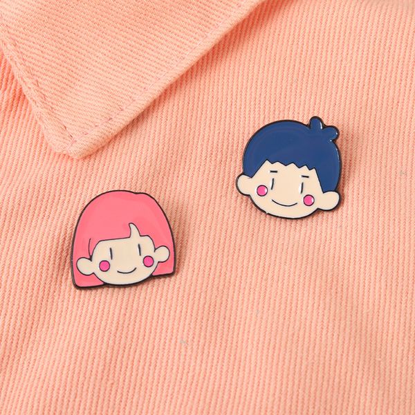 boy and girl enamel pins custom lovers chibi cute kawaii brooches lapel badges cartoon jewelry gift for kids friends, Blue
boy and girl enamel pins custom lovers chibi cute kawaii brooches lapel badges cartoon jewelry gift for kids friends, Blue