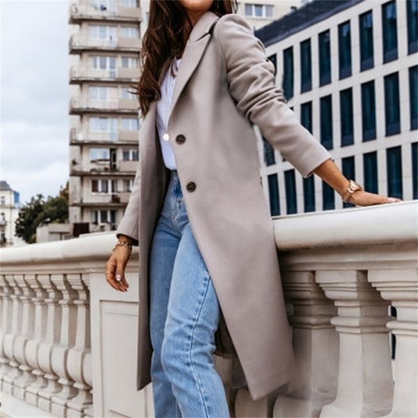 2020 blends woolens overcoat female coat autumn winter the new fashion long style women jacket plus size women's wool camel coat lj2011, Black
2020 blends woolens overcoat female coat autumn winter the new fashion long style women jacket plus size women's wool camel coat lj2011, Black