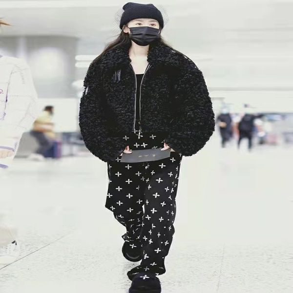 women's jackets spring and summer black all over print cross pattern straight jeans set fashion cowboy coat women's top, Black;brown
women's jackets spring and summer black all over print cross pattern straight jeans set fashion cowboy coat women's top, Black;brown