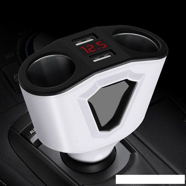 car charger with 2 cigarette lighter sockets power support display current volmeter for phone tablet gps dv
car charger with 2 cigarette lighter sockets power support display current volmeter for phone tablet gps dv
