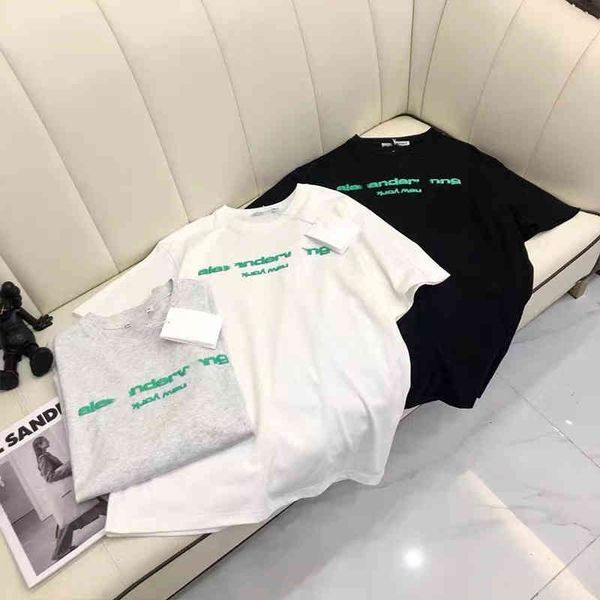 women's t-shirt high version summer aw king foaming letter printed men's and women's loose short sleeve t-shirt, White
women's t-shirt high version summer aw king foaming letter printed men's and women's loose short sleeve t-shirt, White