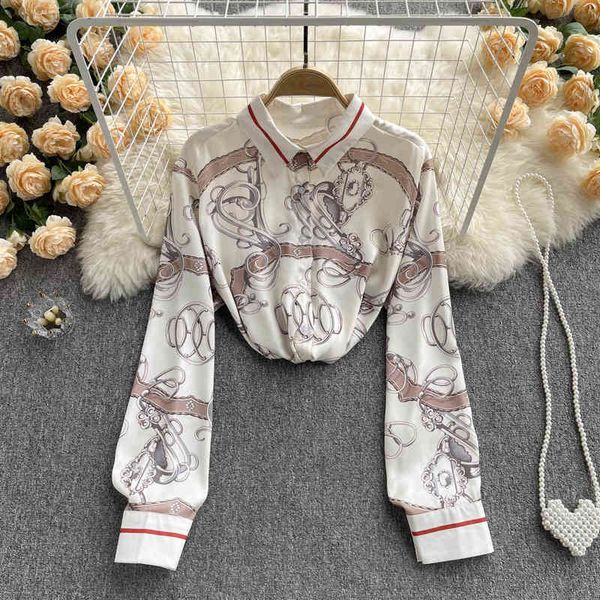 women's blouses & shirts 2022 spring hong kong style design printed long sleeve silk slip shirt women's minority loose xu31, White
women's blouses & shirts 2022 spring hong kong style design printed long sleeve silk slip shirt women's minority loose xu31, White