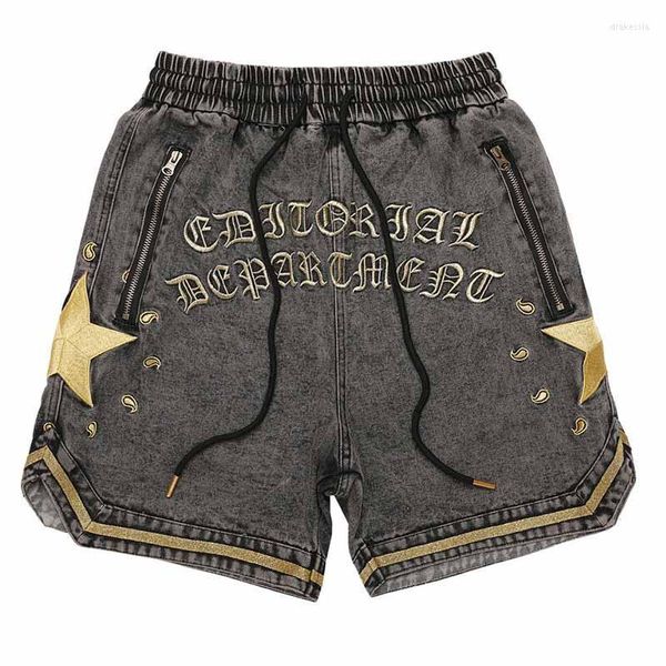 jeans high street embroidery star pattern denim shorts zipper pockets streetwear washed for elastic waistmen's drak22, Blue
jeans high street embroidery star pattern denim shorts zipper pockets streetwear washed for elastic waistmen's drak22, Blue