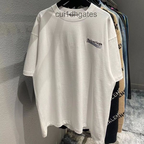 2022 designer bal t shirt high version paris classic wave cola embroidered cotton loose short sleeve t-shirt, White;black
2022 designer bal t shirt high version paris classic wave cola embroidered cotton loose short sleeve t-shirt, White;black