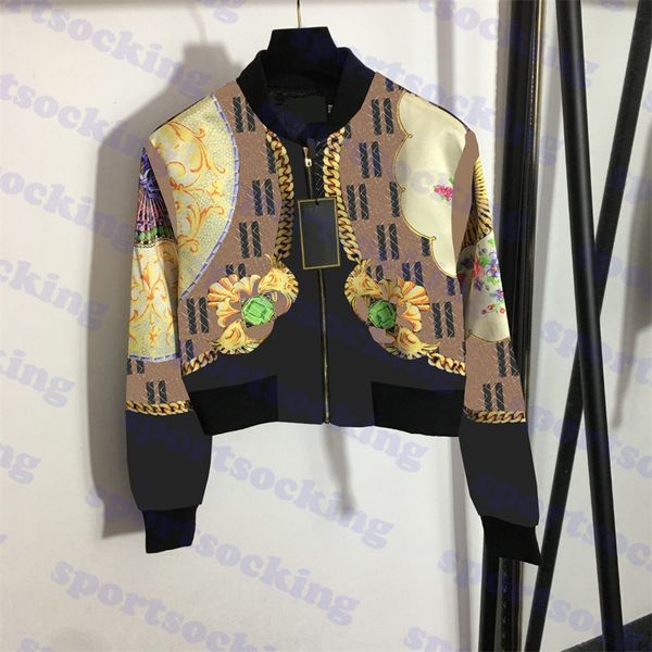 luxury ladies coats zip jacket letter print long sleeve jacket latest fashion womens short coat, Black;brown
luxury ladies coats zip jacket letter print long sleeve jacket latest fashion womens short coat, Black;brown