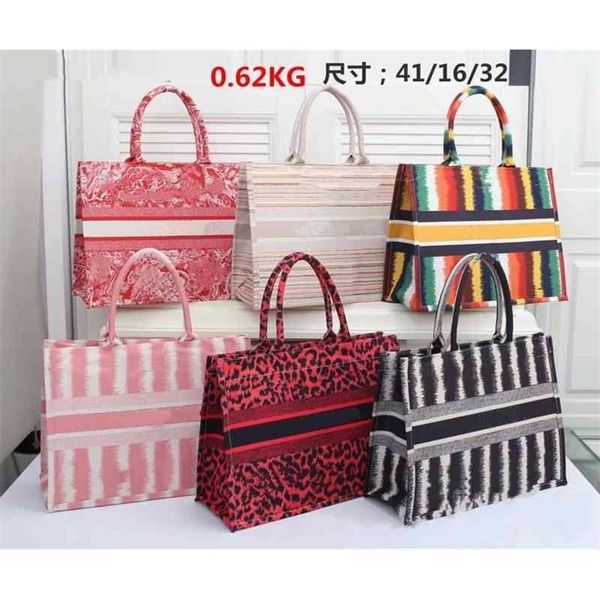 68% off portable striped pattern double handle large capacity women's shopping bag