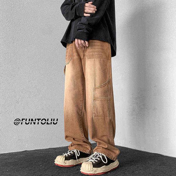 4 colors baggy cargo jeans men fashion casual pocket jeans men streetwear hip hop loose straight denim pants mens trousers -2xl t220726, Blue
4 colors baggy cargo jeans men fashion casual pocket jeans men streetwear hip hop loose straight denim pants mens trousers -2xl t220726, Blue
