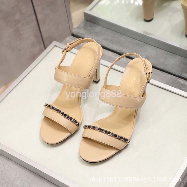 sandals fashion sandals summer metal chain open toe high heels thick heel net red with super trend, Black
sandals fashion sandals summer metal chain open toe high heels thick heel net red with super trend, Black