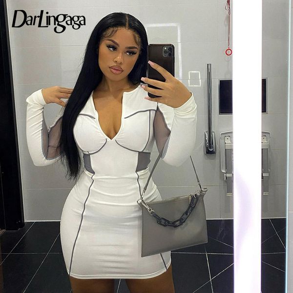 v neck stripe patchwork bodycon dress women fashion long sleeve club party dresses mini contrast color clothing, Black;gray
v neck stripe patchwork bodycon dress women fashion long sleeve club party dresses mini contrast color clothing, Black;gray