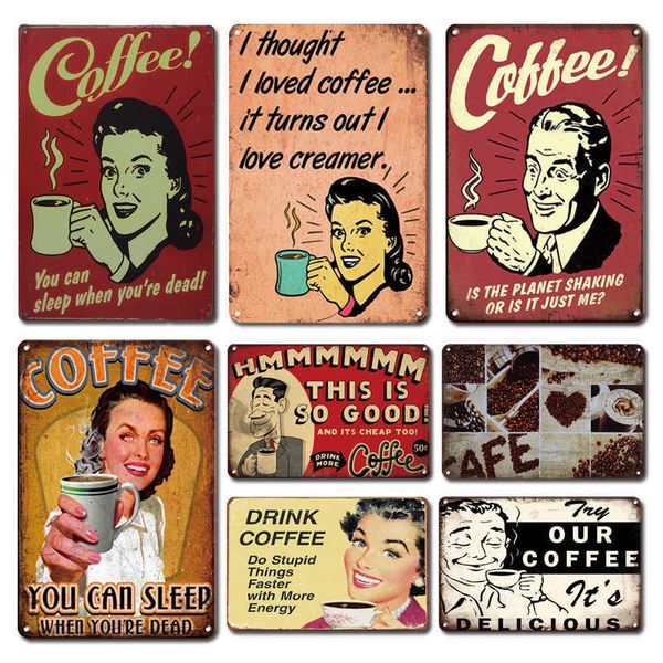 vintage coffee art iron painting hanging tin signs decorative plaque retro cafe bar kitchen home decor metal poster plates
vintage coffee art iron painting hanging tin signs decorative plaque retro cafe bar kitchen home decor metal poster plates