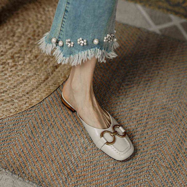 dress shoes all-match half-slipper women's summer outer wear fashion 2022 new horsebit square head lazy flat muller 220714, Black
dress shoes all-match half-slipper women's summer outer wear fashion 2022 new horsebit square head lazy flat muller 220714, Black
