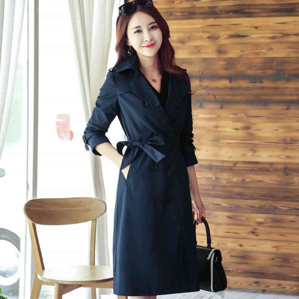women's trench coats spring and autumn korean version long double breasted women's windbreaker coat large size slim fit eqcu, Tan;black
women's trench coats spring and autumn korean version long double breasted women's windbreaker coat large size slim fit eqcu, Tan;black