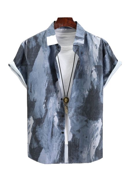 men tie dye button up shirt without tee b6p4#, White;black
men tie dye button up shirt without tee b6p4#, White;black