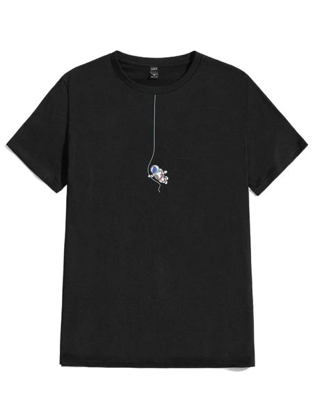 men astronaut print tee 614z#, White;black
men astronaut print tee 614z#, White;black