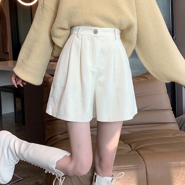 shorts women wide leg corduroy high waist college vintage girlish harajuku stylish street wear hipster femme y2k pants 220602, White;black
shorts women wide leg corduroy high waist college vintage girlish harajuku stylish street wear hipster femme y2k pants 220602, White;black