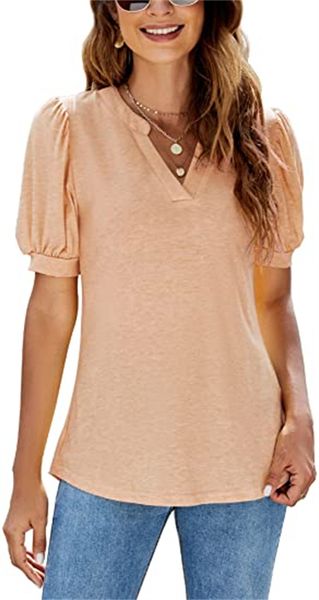 & tees women's casual v-neck t-shirt loose bubble short sleeve shirt belted shirt, White
& tees women's casual v-neck t-shirt loose bubble short sleeve shirt belted shirt, White