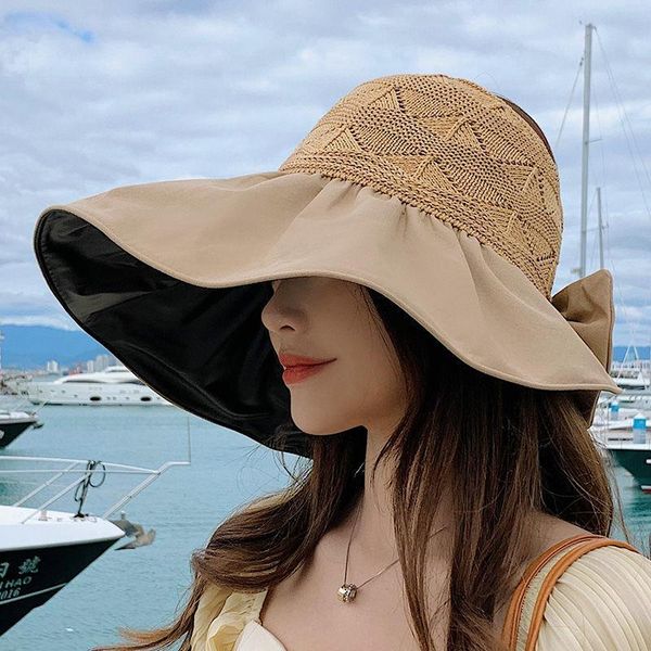 wide brim hats summer for women sun hat women's hollow straw large fisherman floppy beach chapeu feminino, Blue;gray
wide brim hats summer for women sun hat women's hollow straw large fisherman floppy beach chapeu feminino, Blue;gray