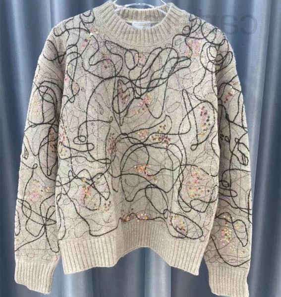 women's knits & tees designer straight 2022 early autumn leisure temperament knitted round neck full of beads embroidered long sleeve p, White
women's knits & tees designer straight 2022 early autumn leisure temperament knitted round neck full of beads embroidered long sleeve p, White