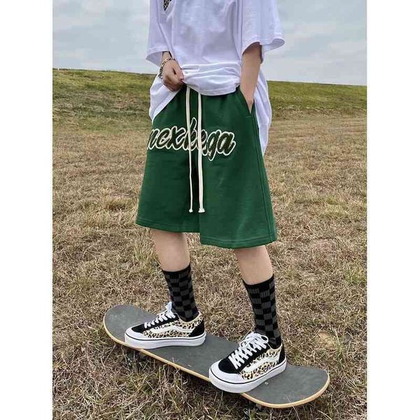 high street american fashion brand embroidered letters casual sports hip hop loose five shorts women can, Blue
high street american fashion brand embroidered letters casual sports hip hop loose five shorts women can, Blue