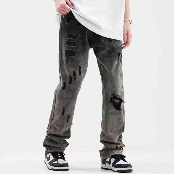 men pants four seasons high street trend hole gradient shuffle tide brand loose straight casual denim trousers men ins t220726, Blue
men pants four seasons high street trend hole gradient shuffle tide brand loose straight casual denim trousers men ins t220726, Blue