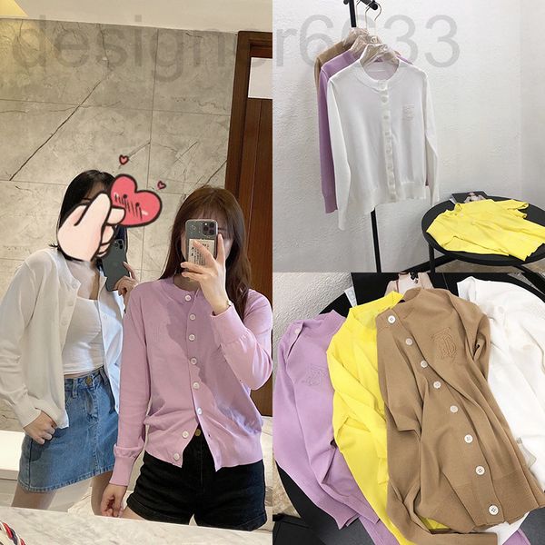 women's sweaters designer chao brand tb embroidery round neck versatile small knitted cardigan taro purple thin sweater coat spring sty, White;black
women's sweaters designer chao brand tb embroidery round neck versatile small knitted cardigan taro purple thin sweater coat spring sty, White;black