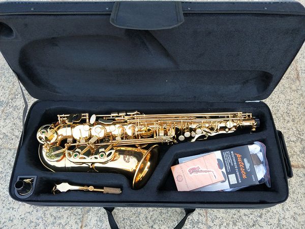 769 new alto eb saxophone brass musical instrument gold lacquer sax with case mouthpiece
769 new alto eb saxophone brass musical instrument gold lacquer sax with case mouthpiece
