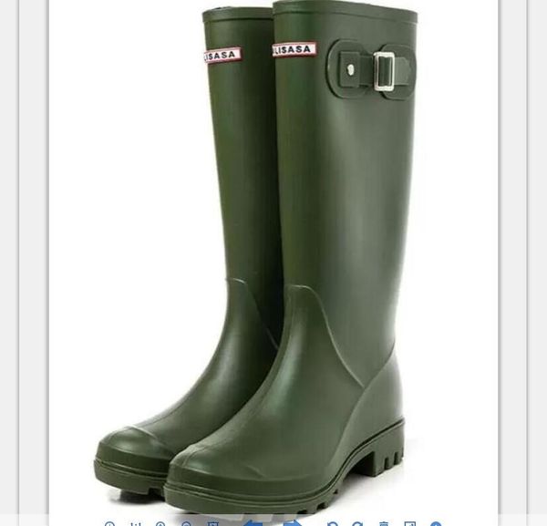 women water shoes glossy rain boots waterproof boots knee high rainboots tall 38cm 01, Black
women water shoes glossy rain boots waterproof boots knee high rainboots tall 38cm 01, Black