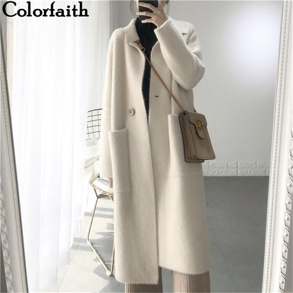 colorfaith autumn winter women jackets warm korean style office lady elegant long coat outerwear wool blends jk3123 201221, Black
colorfaith autumn winter women jackets warm korean style office lady elegant long coat outerwear wool blends jk3123 201221, Black