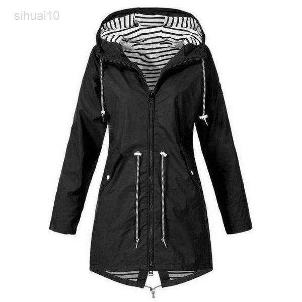 2019 women's lady long sleeve hooded wind jacket ladies outdoor waterproof windproof rain coat zipper up jackets l220725, Black;brown
2019 women's lady long sleeve hooded wind jacket ladies outdoor waterproof windproof rain coat zipper up jackets l220725, Black;brown