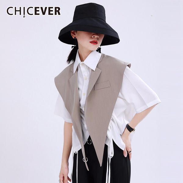 chicever irregular womens vests tank sleeveless high waist casual oversized vest for female summer chic style clothing 201031, Black;white
chicever irregular womens vests tank sleeveless high waist casual oversized vest for female summer chic style clothing 201031, Black;white