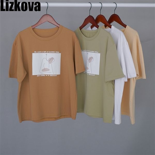 summer 95% cotton t shirt women abstract characters print short sleeve shirt elegant harajuku plus size 210320, White
summer 95% cotton t shirt women abstract characters print short sleeve shirt elegant harajuku plus size 210320, White
