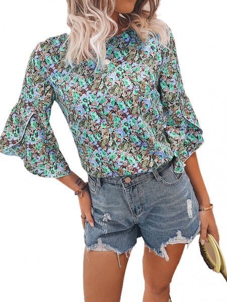 floral & paisley print petal sleeve blouse a6pw#, White
floral & paisley print petal sleeve blouse a6pw#, White