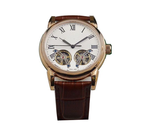 men's watch fully automatic double flying wheel mechanical movement mineral super mirror cow belt 44mm, Slivery;brown
men's watch fully automatic double flying wheel mechanical movement mineral super mirror cow belt 44mm, Slivery;brown