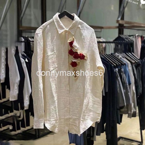 women's knits & tees small dry rose linen shirt 21 autumn winter french chic versatile loose single breasted shirt, White
women's knits & tees small dry rose linen shirt 21 autumn winter french chic versatile loose single breasted shirt, White
