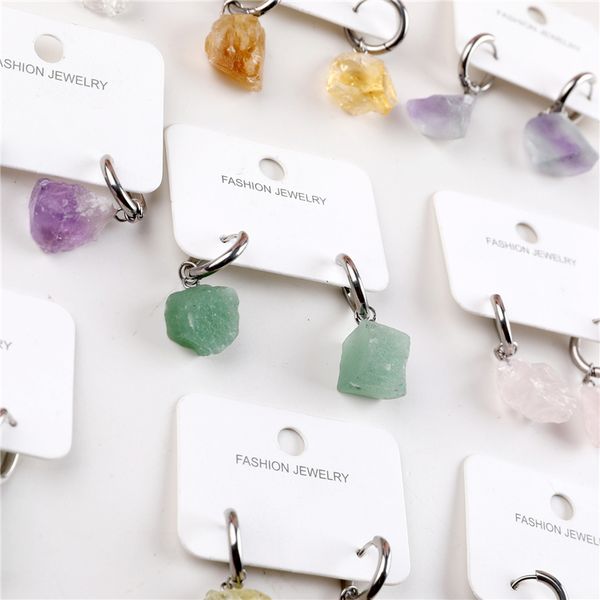 irregular natural stone hoop earrings healing reiki crystal amethyst drop ear charms huggie women gift fashion silver stainless steel round, Golden;silver
irregular natural stone hoop earrings healing reiki crystal amethyst drop ear charms huggie women gift fashion silver stainless steel round, Golden;silver