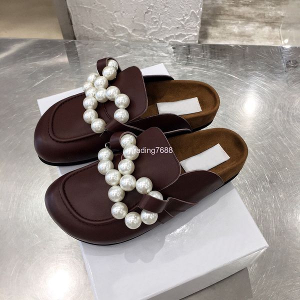 slippers women wear pearl baotou half slippers outside in summer. axigo's same flat bottom fashion lazy sandals, Black
slippers women wear pearl baotou half slippers outside in summer. axigo's same flat bottom fashion lazy sandals, Black