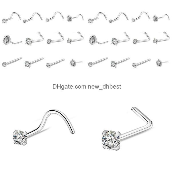 navel bell button rings body jewelry piercing newdhbeidien 12pcs stainless steel zircon straight nose nailed 7 words 5-character nails punct, Silver
navel bell button rings body jewelry piercing newdhbeidien 12pcs stainless steel zircon straight nose nailed 7 words 5-character nails punct, Silver