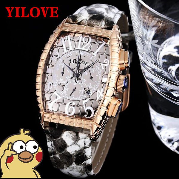 brand men's fashion quartz watch snakeskin leather strap luxury chronograph multifunctional clock bucket case waterproof digital wristw, Slivery;brown
brand men's fashion quartz watch snakeskin leather strap luxury chronograph multifunctional clock bucket case waterproof digital wristw, Slivery;brown