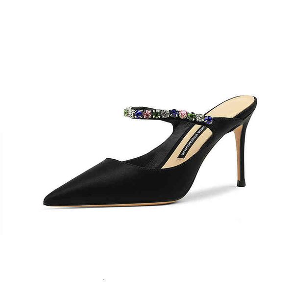 sandals summer women's shoes pointed thin high heels baotou back empty leather sandals women g3s4, Black
sandals summer women's shoes pointed thin high heels baotou back empty leather sandals women g3s4, Black