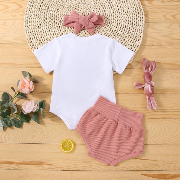 0-24m baby girls romper set short sleeve rabbit print elastic waist shorts with hairband, White
0-24m baby girls romper set short sleeve rabbit print elastic waist shorts with hairband, White