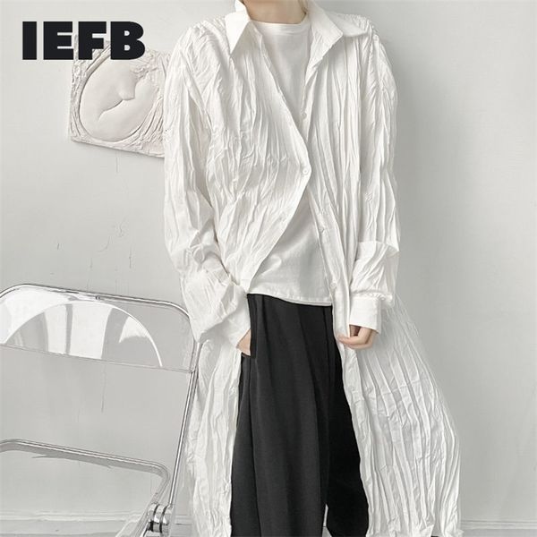 iefb niche design men's wrinkled oversize long shirt fashion japan streetwear black white causal sunscreen clothing 220322, White;black
iefb niche design men's wrinkled oversize long shirt fashion japan streetwear black white causal sunscreen clothing 220322, White;black