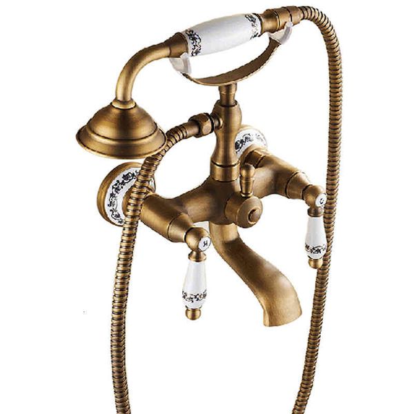 bathtub faucets european classic brass antique simple telephone bathtub faucet set blue and white porcelain handle shower 65zt
bathtub faucets european classic brass antique simple telephone bathtub faucet set blue and white porcelain handle shower 65zt